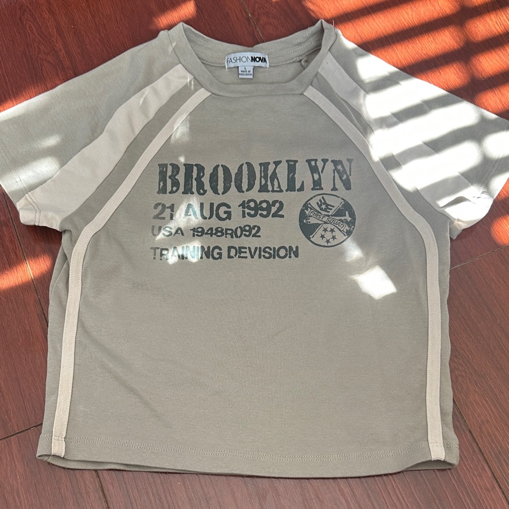 Fashion Nova Olive Graphic Tee